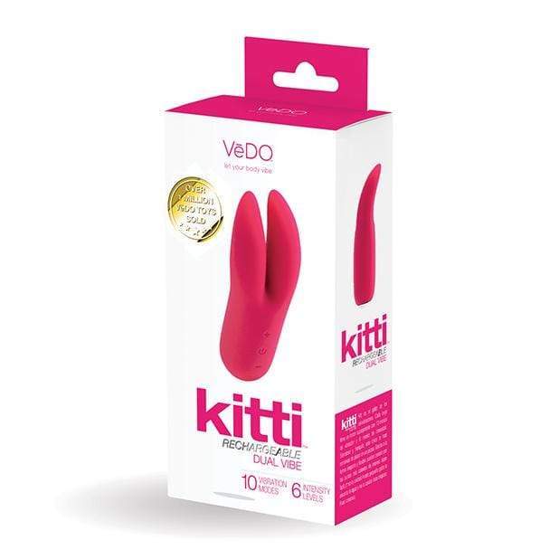 VeDO - Kitti Rechargeable Dual Clit Massager (Foxy Pink) - Clit Massager (Vibration) Rechargeable Durio.sg