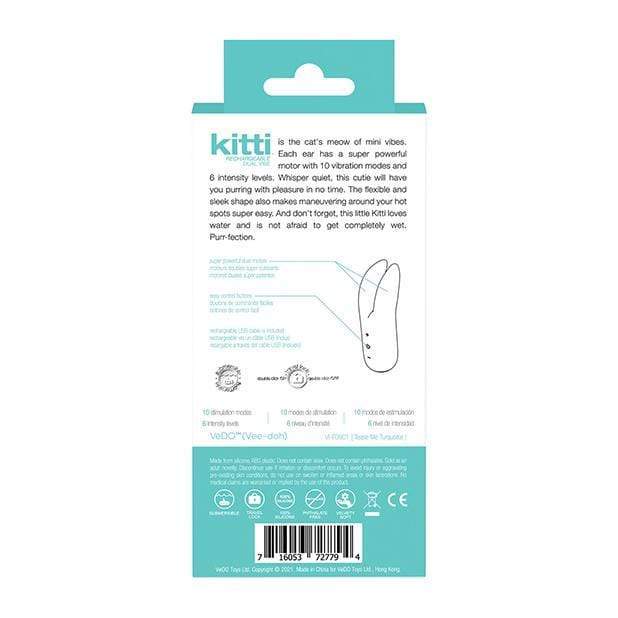 VeDO - Kitti Rechargeable Dual Clit Massager (Tease Me Turquoise) - Clit Massager (Vibration) Rechargeable Durio.sg