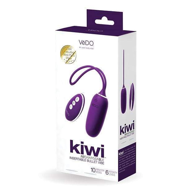 VeDO - Kiwi Remote Control Rechargeable Egg Vibrator (Deep Purple) - Wireless Remote Control Egg (Vibration) Rechargeable Durio.sg