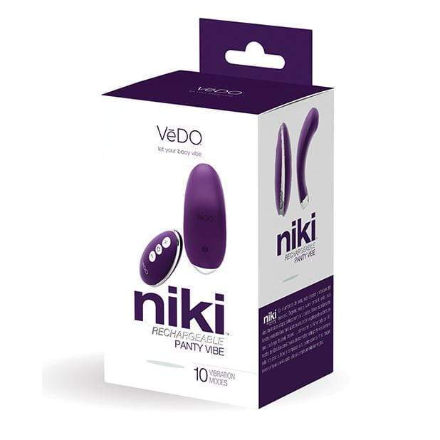 VeDO - Niki Remote Rechargeable Panty Vibe (Deep Purple) - Panties Massager Remote Control (Vibration) Rechargeable Durio.sg