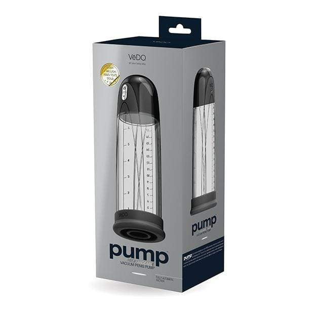 VeDO - Pump Rechargeable Vacuum Penis Pump (Just Black) - Penis Pump (Vibration) Rechargeable Durio.sg