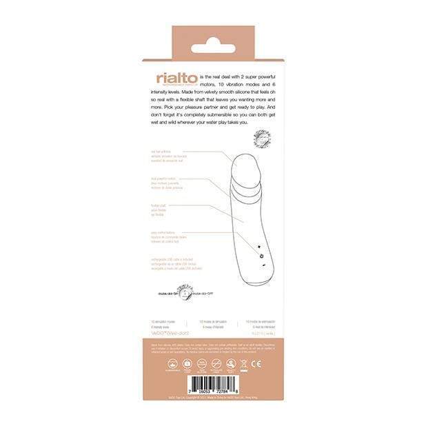 VeDO - Rialto Rechargeable Realistic Vibrator (Vanilla) - Realistic Dildo w/o suction cup (Vibration) Rechargeable Durio.sg