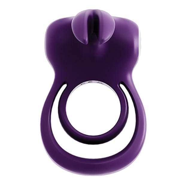 VeDO - Thunder Rechargeable Dual Cock Ring (Deep Purple) - Silicone Cock Ring (Vibration) Rechargeable Durio.sg