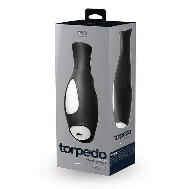VeDO - Torpedo Vibrating Rechargable Stroker (Just Black) - Masturbator Soft Stroker (Vibration) Rechargeable Durio.sg