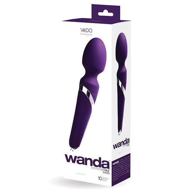 VeDO - Wanda Rechargeable Body Wand Massager (Deep Purple) - Wand Massagers (Vibration) Rechargeable Durio.sg