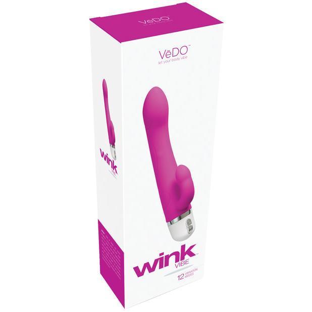 VeDO - Wink Mini Rabbit Vibrator (Hot in Bed Pink) - Rabbit Dildo (Vibration) Rechargeable Durio.sg