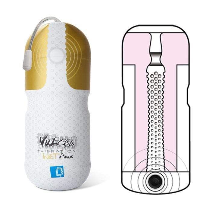 Vulcan - Vibrating Wet Anus Masturbator - Masturbator Reusable Cup (Vibration) Non Rechargeable Durio.sg