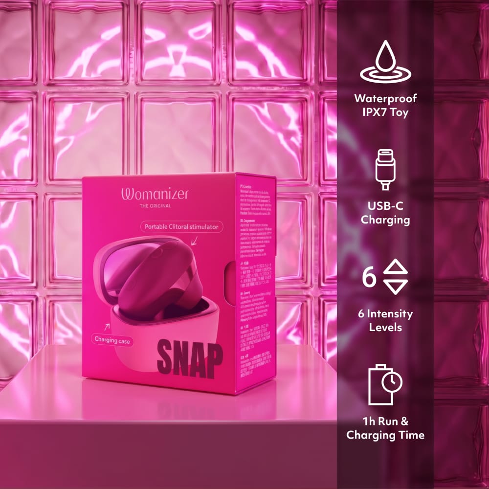 Womanizer - Snap Portable Clitoral Air Stimulator (Crushed Berry) WM1096 Durio.sg