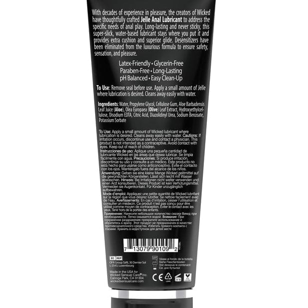Wicked - Sensual Care Jelle Water Based Anal Lubricant 8 oz - Anal Lube Durio.sg