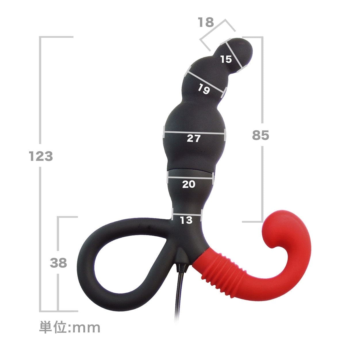 Wild One - Enemable R EX Type β Beta Remote Control Prostate Massager (Black) - Remote Control Anal Plug (Vibration) Non Rechargeable Durio.sg