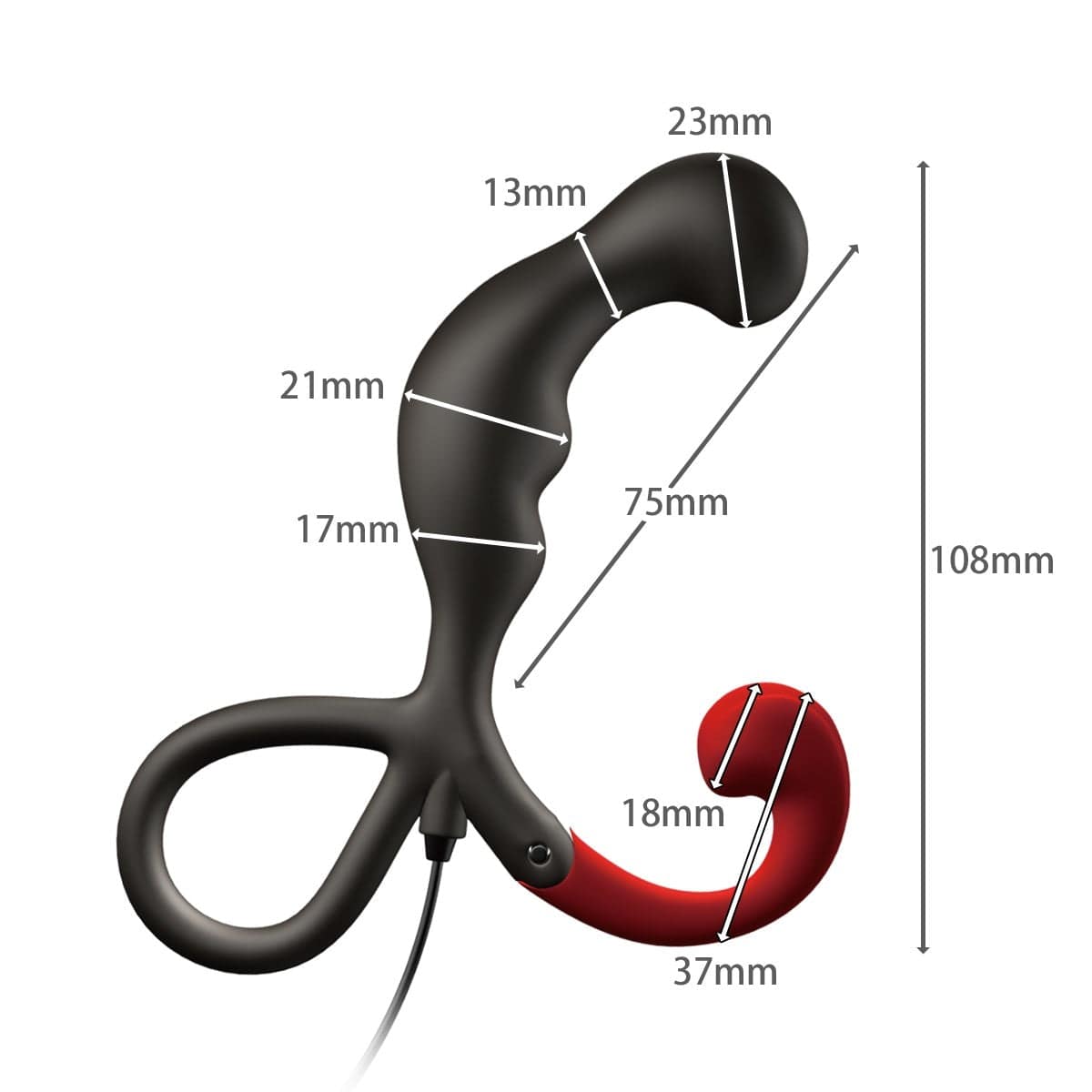 Wild One - Enemable R Type 2 Remote Control Prostate Massager (Black) - Remote Control Anal Plug (Vibration) Non Rechargeable Durio.sg