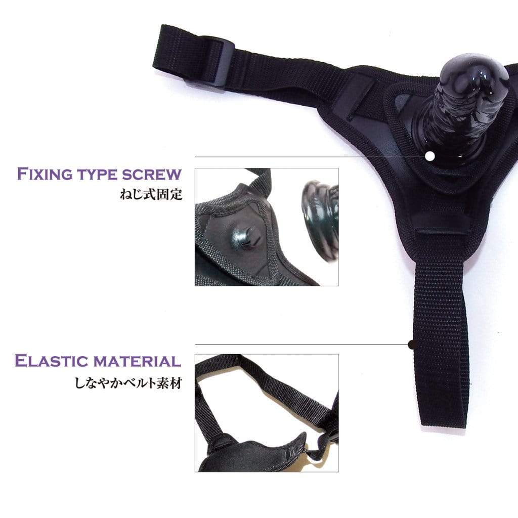 Wild One - SM Premium Strap On Dildo (Black) - Strap On with Dildo for Reverse Insertion (Non Vibration) Durio.sg