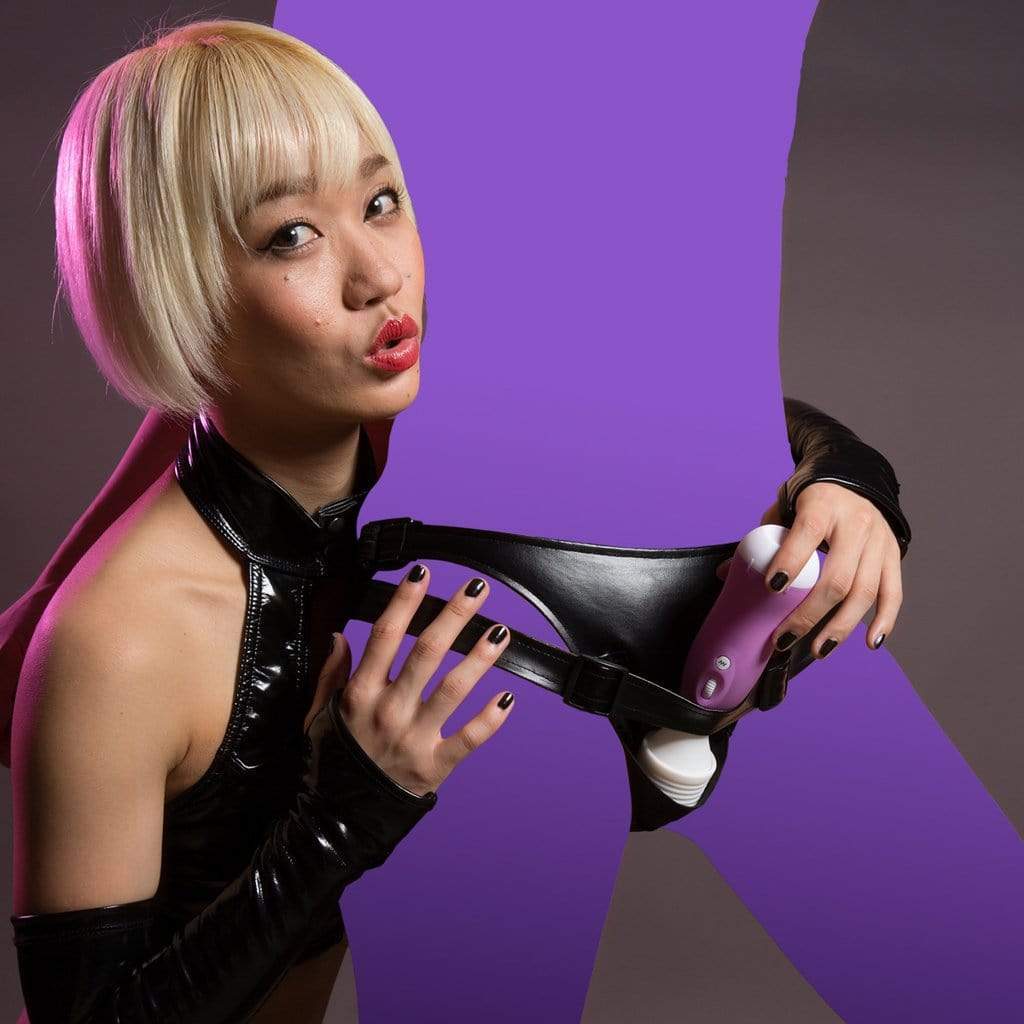 Wild One - SM Premium Wand Strap On Harness (Black) - Strap On w/o Dildo Durio.sg