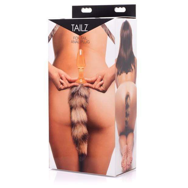 XR - Tailz Fox Tail Glass Anal Plug (Orange) - Glass Anal Plug (Non Vibration) Durio.sg