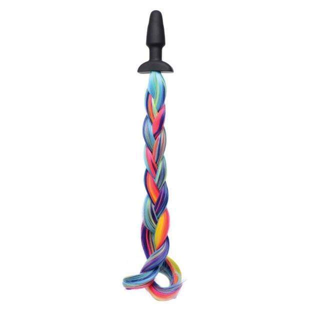 XR - Tailz Rainbow Pony Tail Anal Plug (Black) - Anal Plug (Non Vibration) Durio.sg
