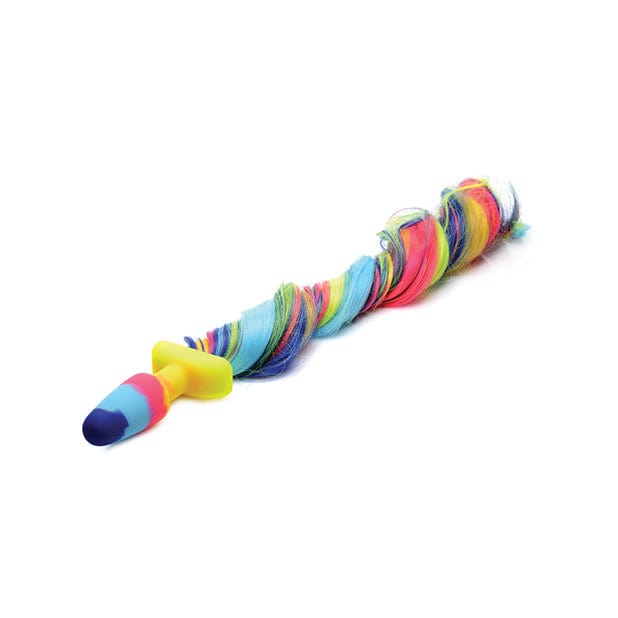XR - Tailz Rainbow Unicorn Tail Anal Plug (Multi Colour) - Anal Plug (Non Vibration) Durio.sg