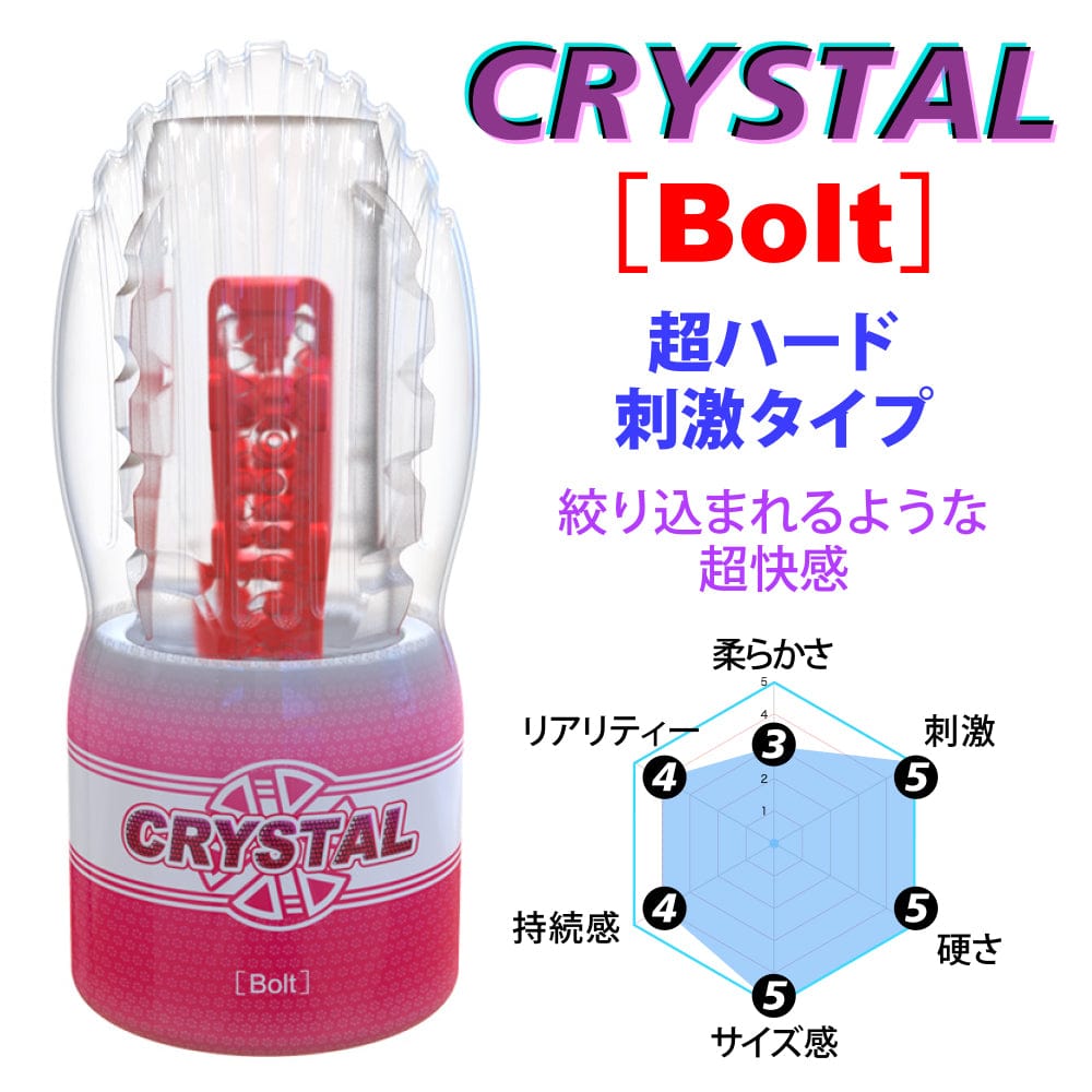 Youcups - Crystal Bolt Cup Masturbator Ultra Hard (Pink) - Masturbator Resusable Cup (Non Vibration) Durio.sg
