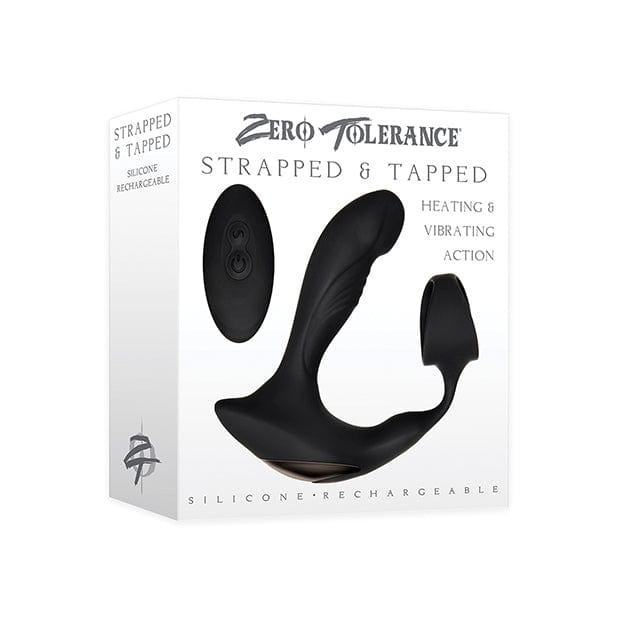 Zero Tolerance - Strapped and Tapped Heating Vibrating Prostate Massager (Black) - Remote Control Anal Plug (Vibration) Rechargeable Durio.sg