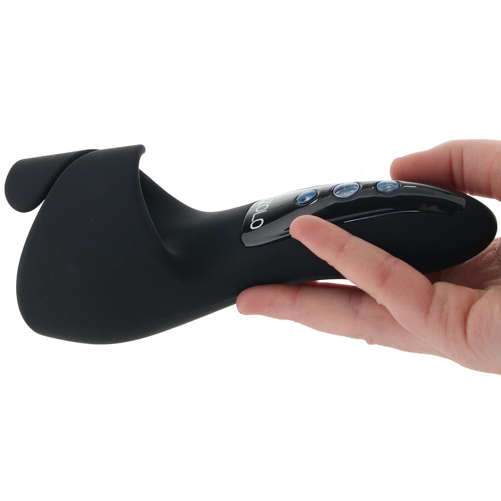 Zolo - Edgemaster Squeezable Vibrating Masturbator (Black) - Masturbator Soft Stroker (Vibration) Rechargeable Durio.sg
