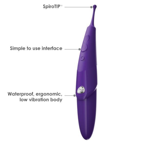 Zumio - Spirotip Clit Vibrator (Purple) - Clit Massager (Vibration) Rechargeable Durio.sg