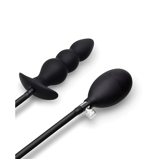 B-Vibe - Beaded Inflatable Anal Plug with HandPump (Black) BV1023 Durio.sg