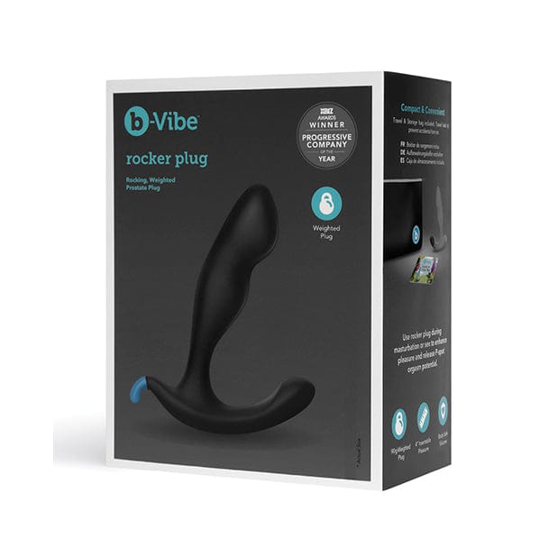 B Vibe - Rocker Plug Weighted Anal Plug (Black) BV1021 Durio.sg