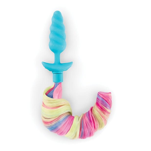 B Vibe - Unicorn Tail Vibrating Butt Plug Special Edition (Blue) BV1020 Durio.sg