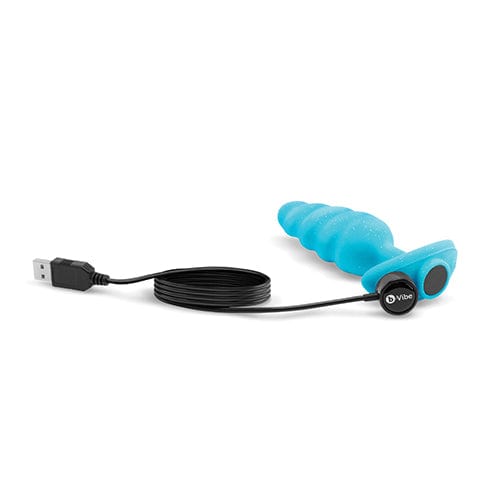 B Vibe - Unicorn Tail Vibrating Butt Plug Special Edition (Blue) BV1020 Durio.sg