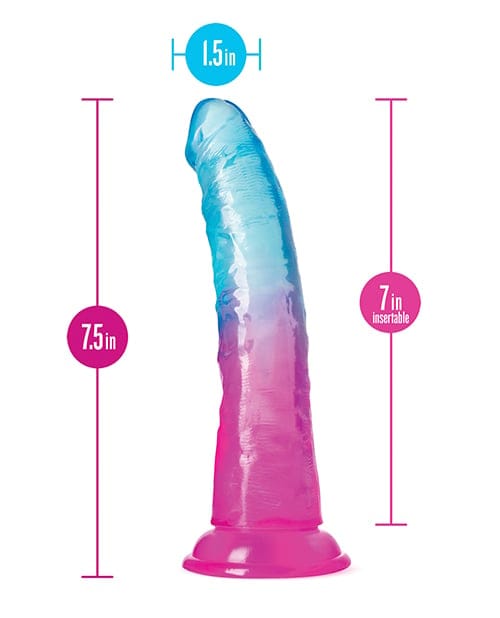 Blush Novelties - B Yours Beautiful Sky Suction Dildo (Multi Colour) BN1182 Durio.sg
