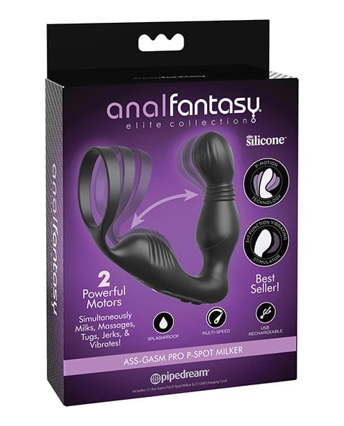Pipedream - Anal Fantasy Ass-Gasm Pro Rechargeable P-Spot Milker (Black) PD2081 Durio.sg