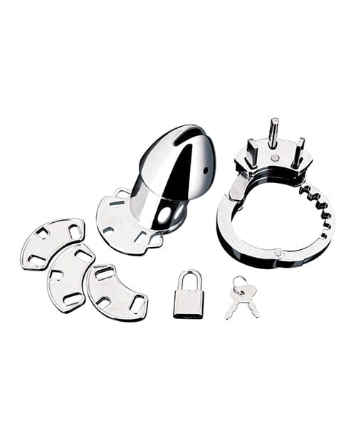 Blue Line - Obedience Metal Chastity Cage (Silver) BL1016 Durio.sg
