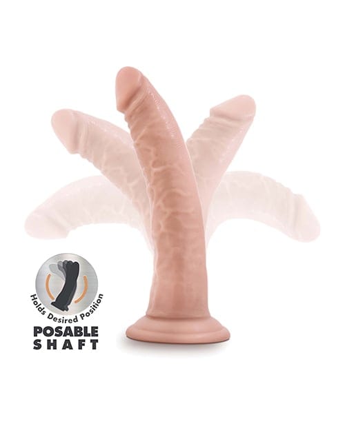 Blush Novelties - Dr Skin Plus Posable Triple Density Dildo (Beige) BN1186 Durio.sg
