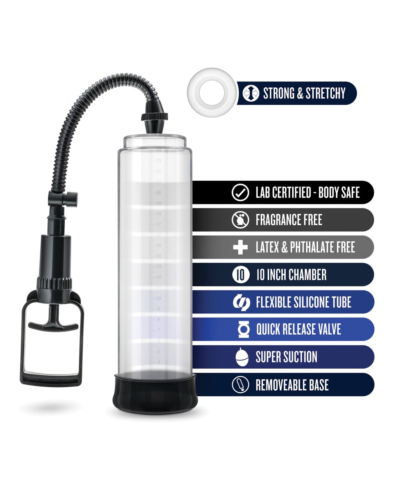Blush Novelties - Performance VX4 Vibrating Penis Pump BN1187 Durio.sg