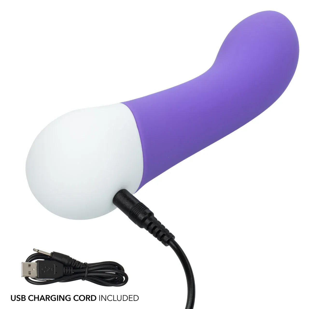 CalExotics - Basic Essentials Rechargeable Curved G Spot Vibrator (Purple) CE2183 Durio.sg