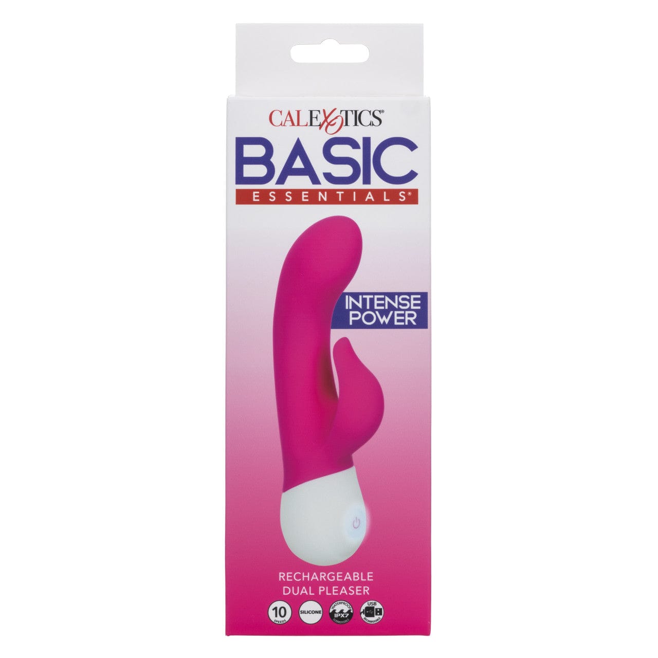 CalExotics - Basic Essentials Rechargeable Dual Pleaser (Pink) CE2182 Durio.sg