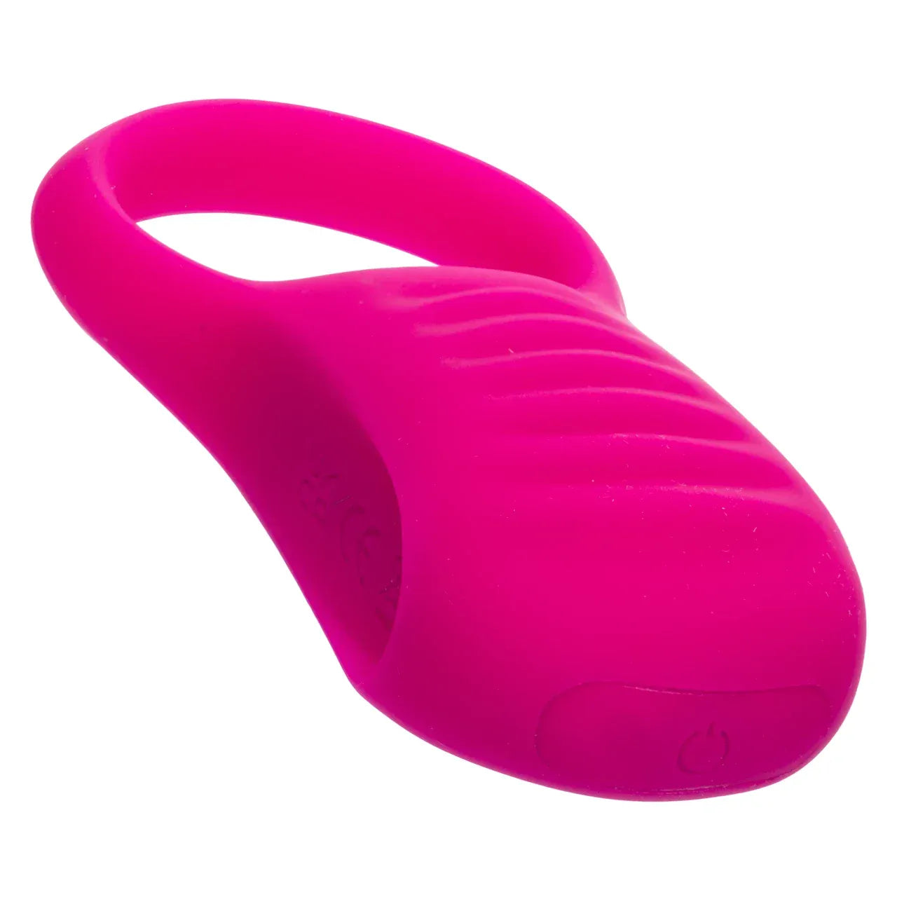 CalExotics - Basic Essentials Rechargeable Ridge Rider Cock Ring (Pink) CE2184 Durio.sg