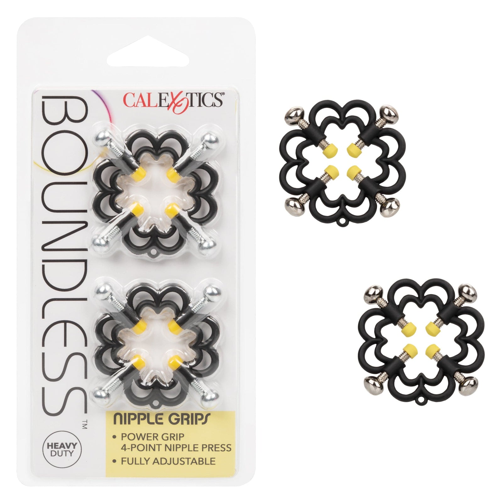 CalExotics - Boundless Adjustable Four Point Nipple Grips (Black) CE2187 Durio.sg