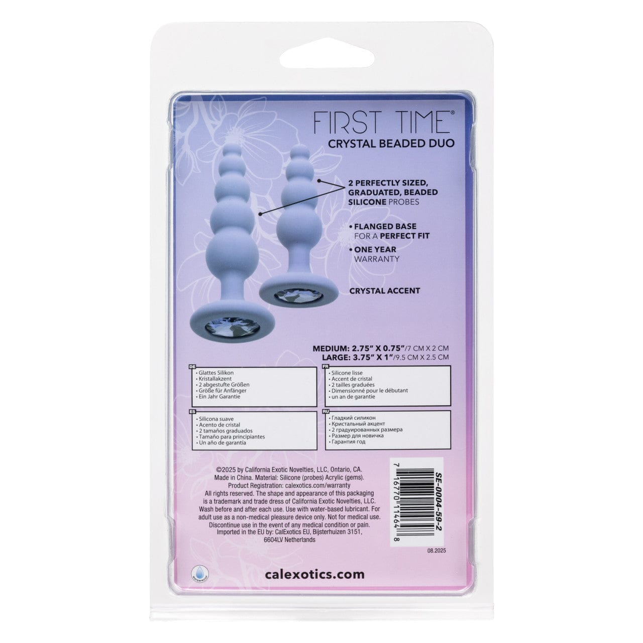 CalExotics - First Time Crystal Beaded Anal Probe Duo (Purple) CE2189 Durio.sg