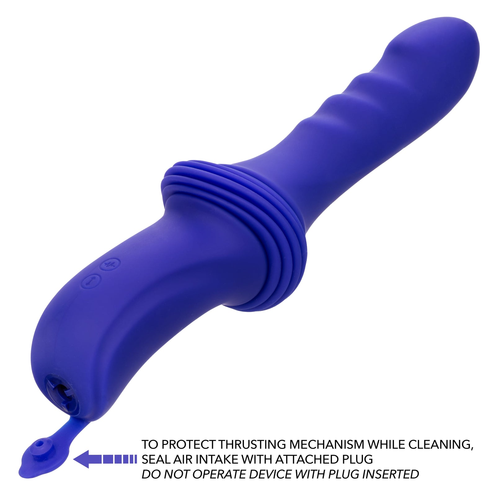 California Exotics - Overdrive Remote Control Sex Machine Ridged Thruster (Blue) CE2117 Durio.sg