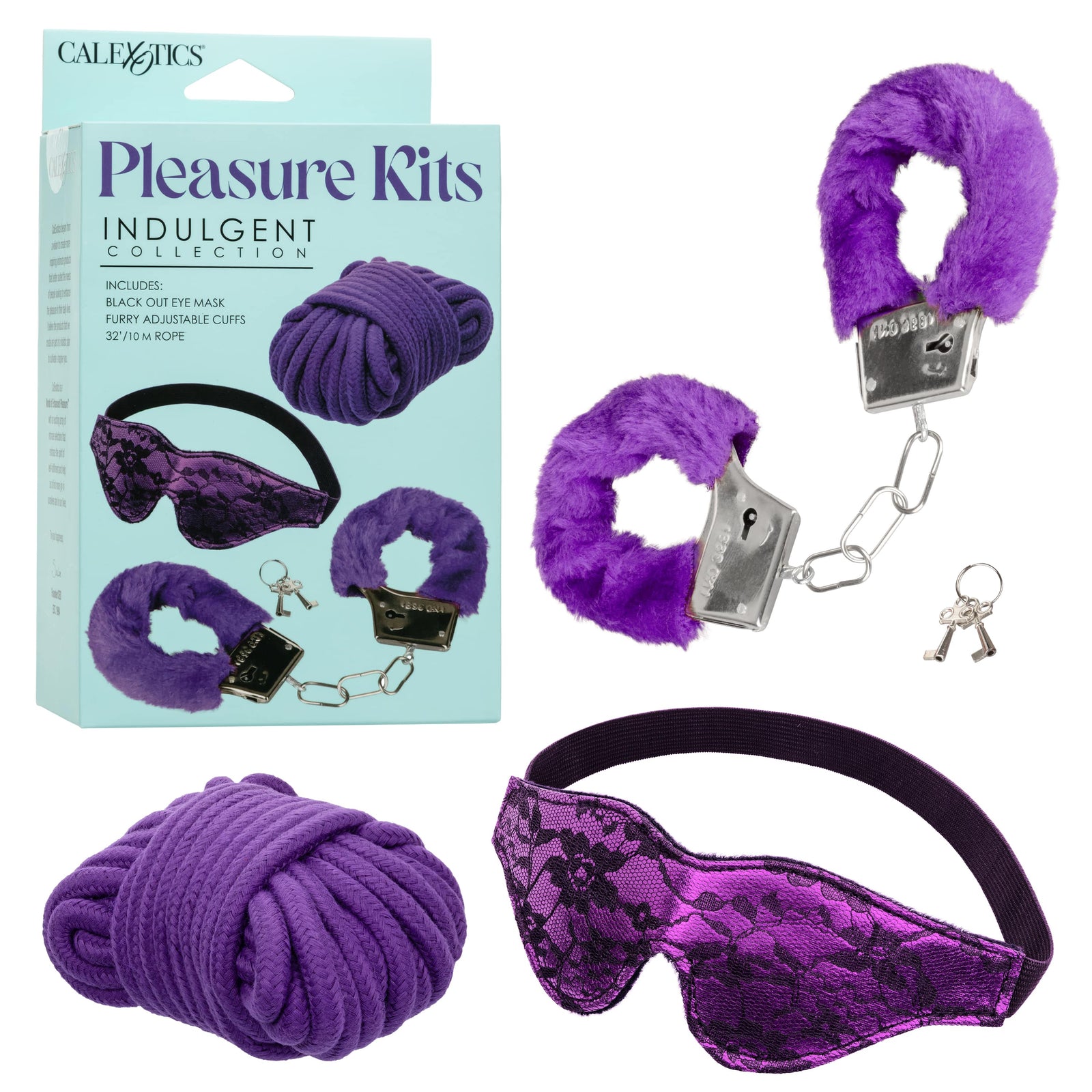 California Exotics - Pleasure Kits Indulgent Collection BDSM Set (Purple) CE2125 Durio.sg