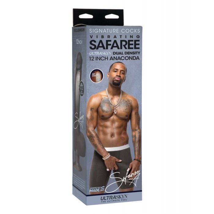 Doc Johnson - Signature Realistic Dildos ULTRASKYN 12" Realistic Dildo Vibrating withVac-U-Lock Suction Cup - Safaree… DJ1206 Durio.sg