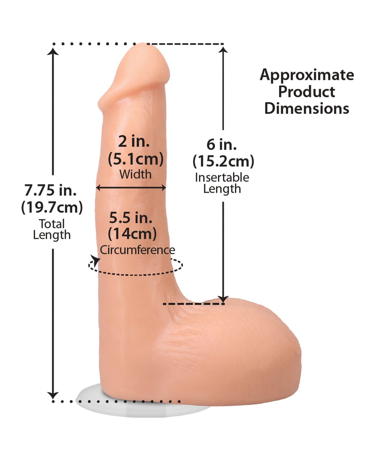 Doc Johnson - Signature Realistic Dildos ULTRASKYN 7.5" Realistic Dildo withRemovable Vac-U-Lock Suction Cup - The… DJ1203 Durio.sg