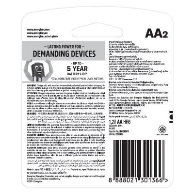 Energizer - Recharge Extreme NH15E Recharged AA Batteries Value Pack (2300 mAh) - Durio.sg.sg