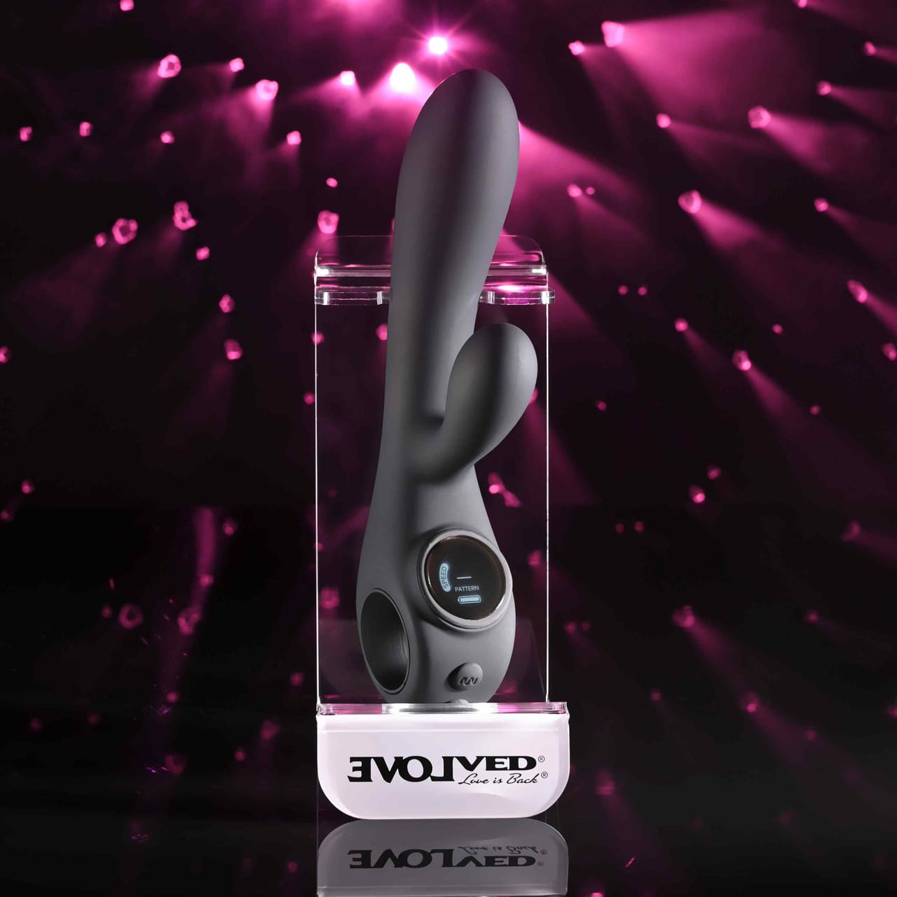 Evolved - Black Magic Rechargeable Dual-Stimulation Vibrator (Black) EV1218 Durio.sg