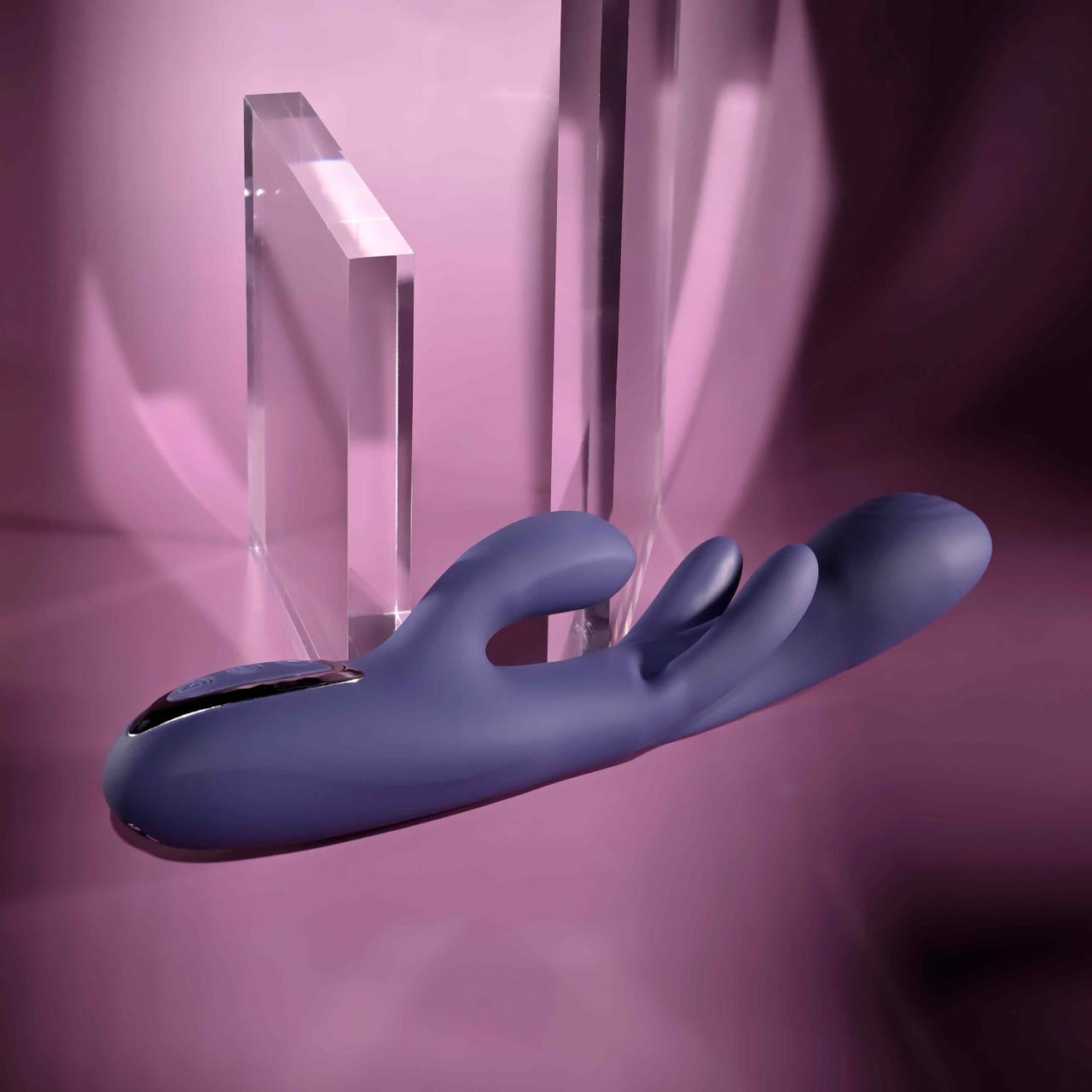 Evolved - Bow Down Rechargeable Rabbit Vibrator (Purple) EV1217 Durio.sg