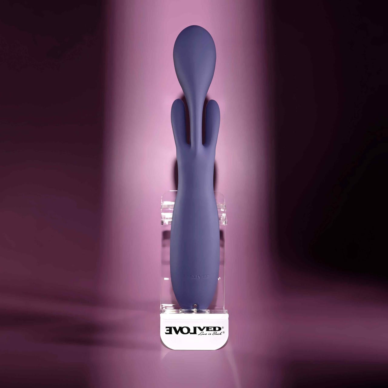Evolved - Bow Down Rechargeable Rabbit Vibrator (Purple) EV1217 Durio.sg