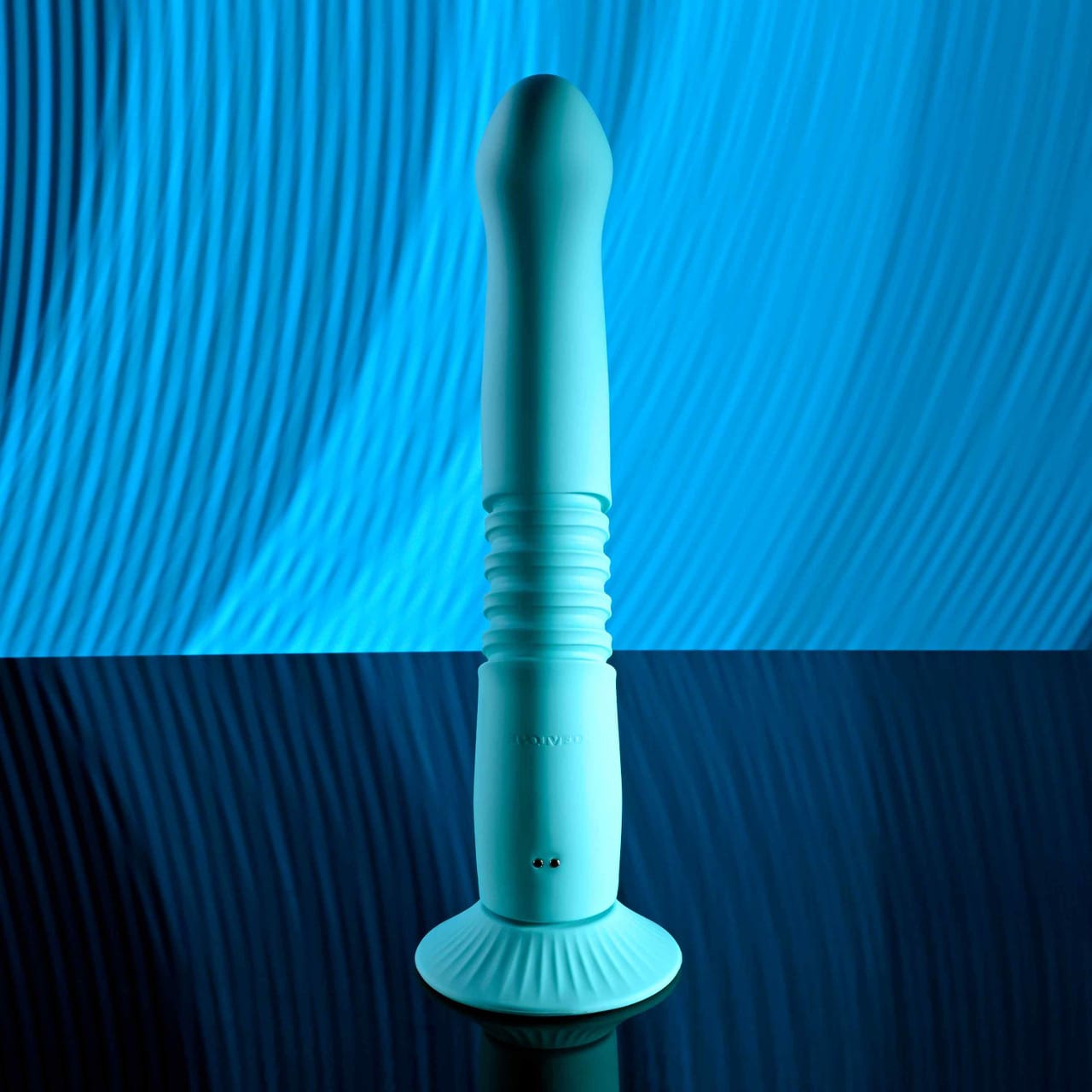 Evolved - Bunny Hop Suction-Base Thrusting Rabbit Vibrator (Blue) EV1215 Durio.sg