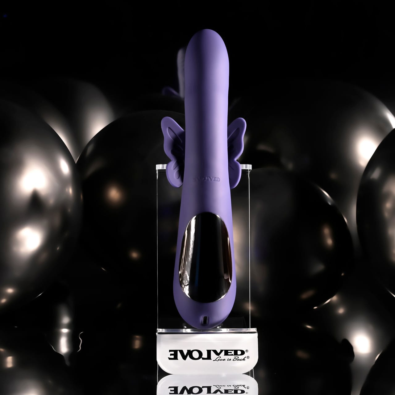 Evolved - Wings of Frenzy Rechargeable Rabbit Vibrator (Purple) EV1221 Durio.sg