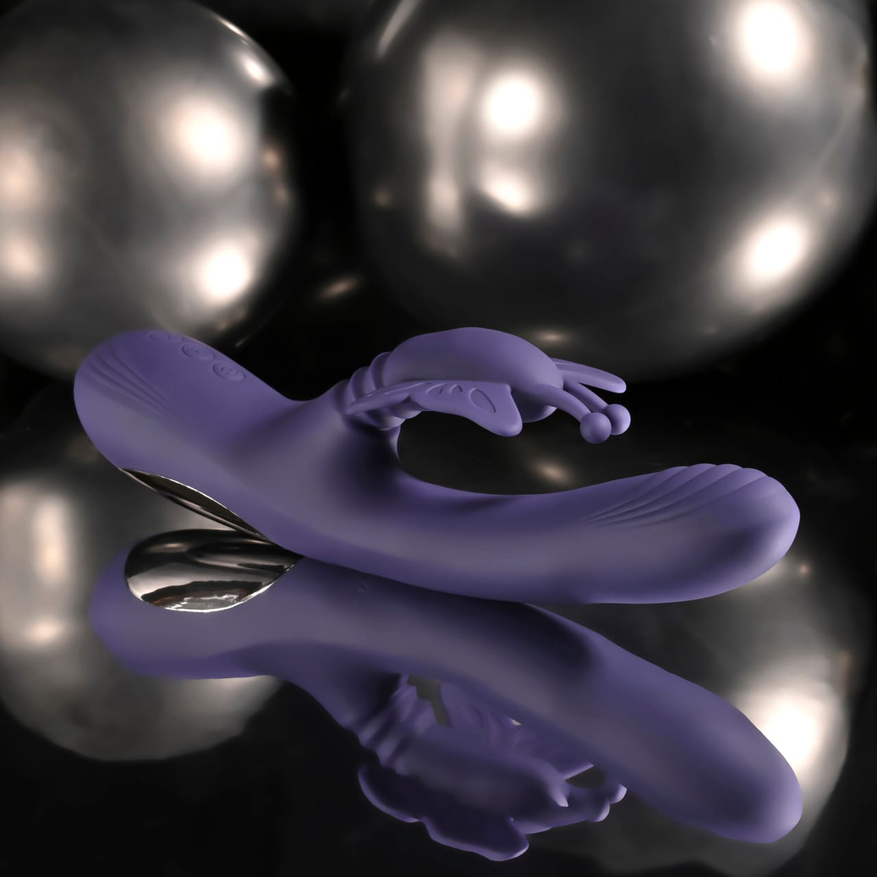 Evolved - Wings of Frenzy Rechargeable Rabbit Vibrator (Purple) EV1221 Durio.sg