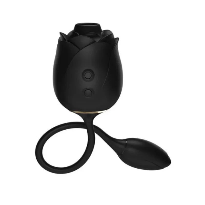 Fifty Shades of Grey - Dark Blushing Rose Clitoral Air Stimulator Vibrator (Black) FSG1185 Durio.sg